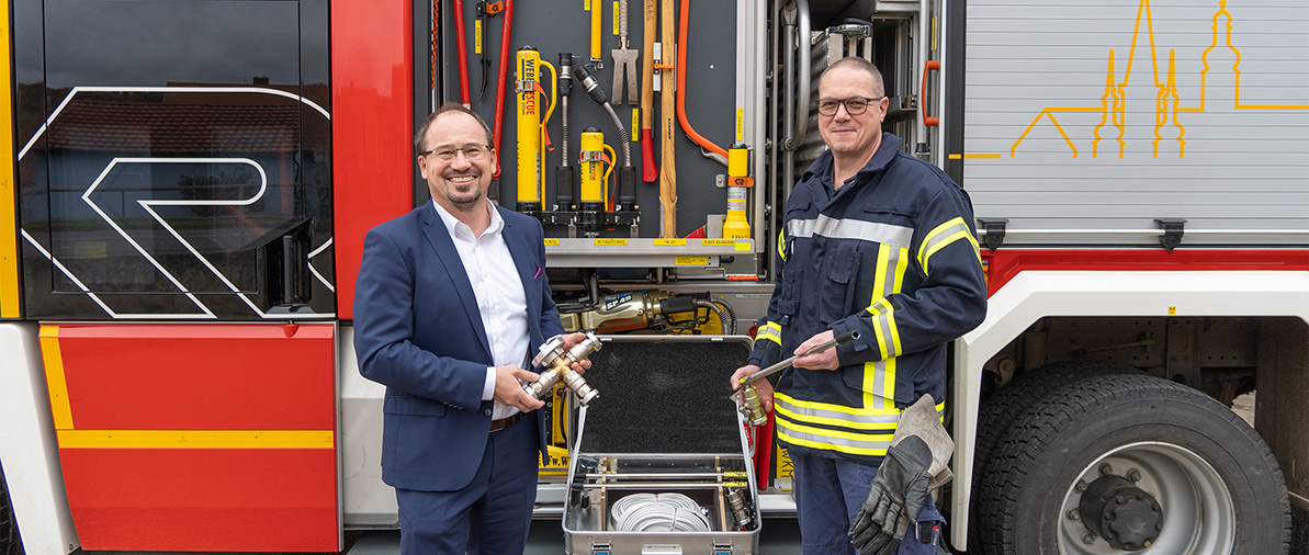 DATA MODUL supports fire brigade of Weikersheim DATA MODUL supports fire brigade of Weikersheim